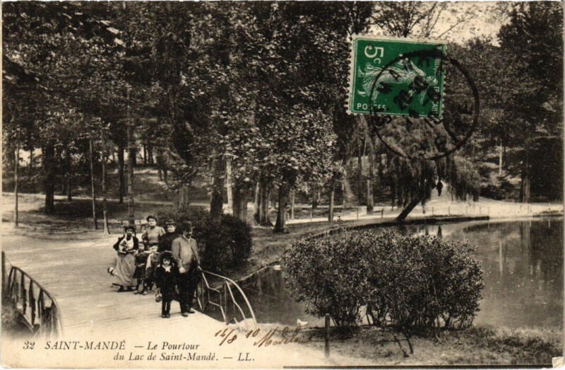Carte postale ancienne St Mande Le Pourtour du Lac