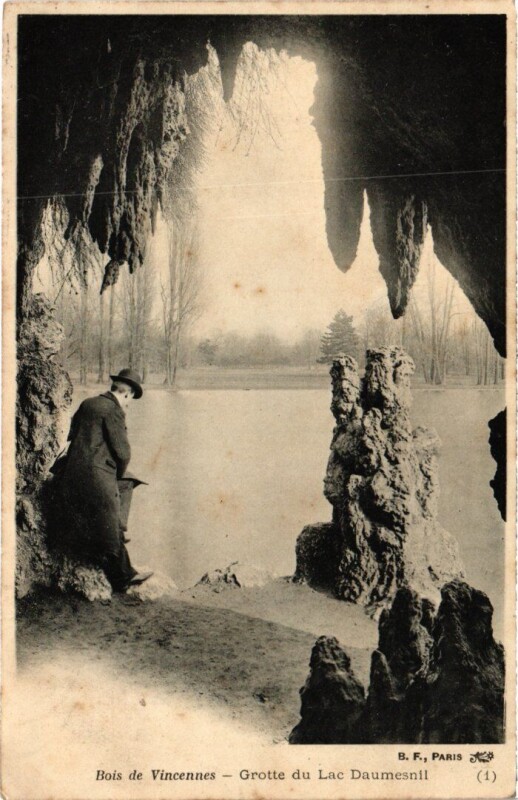 Carte postale ancienne Vincennes Grotte du Lac Daumesnil à Vincennes