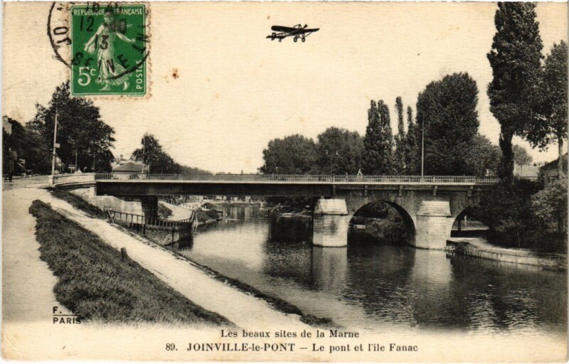 Carte postale ancienne Joinville Le pont et Ile Fanac à Joinville-le-Pont