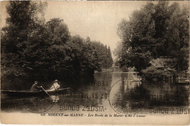 Carte postale ancienne Nogent sur Marne Ile d'Amour à Nogent-sur-Marne