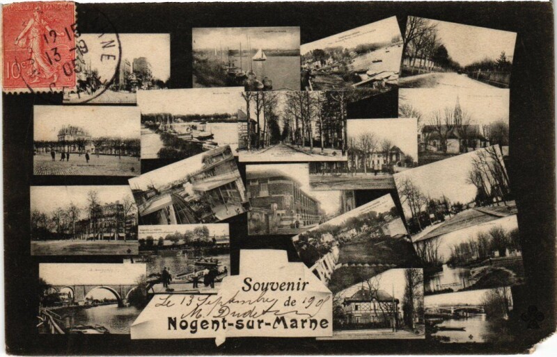 Carte postale ancienne Nogent sur Marne souvenir à Nogent-sur-Marne