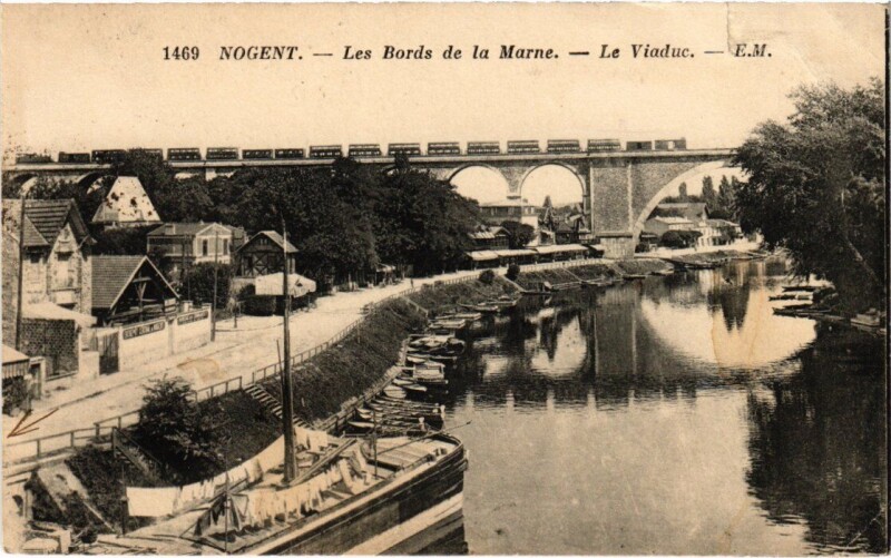 Carte postale ancienne Nogent sur Marne Le Viaduc à Nogent-sur-Marne