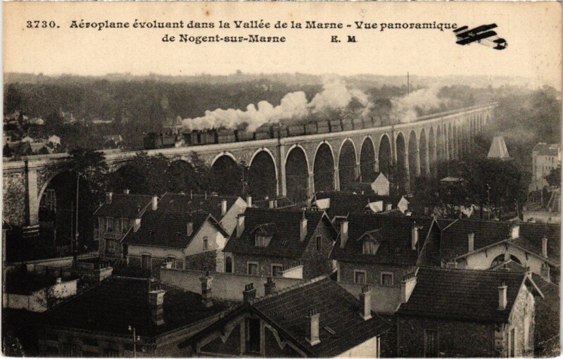 Carte postale ancienne Nogent sur Marne vue panoramique à Nogent-sur-Marne
