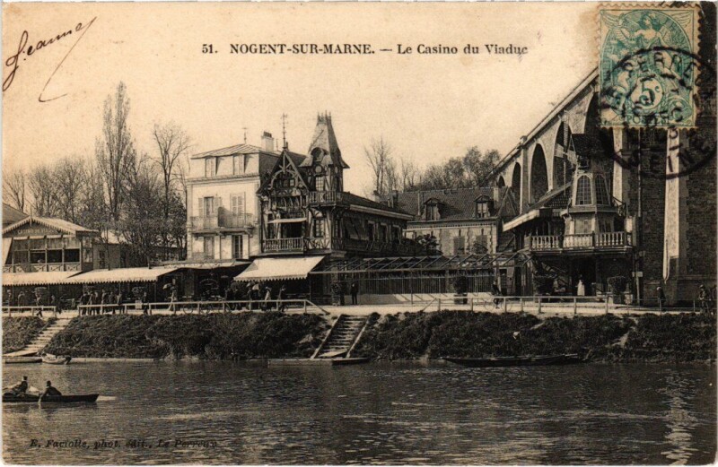 Carte postale ancienne Nogent sur Marne Le Casino du Viaduc à Nogent-sur-Marne