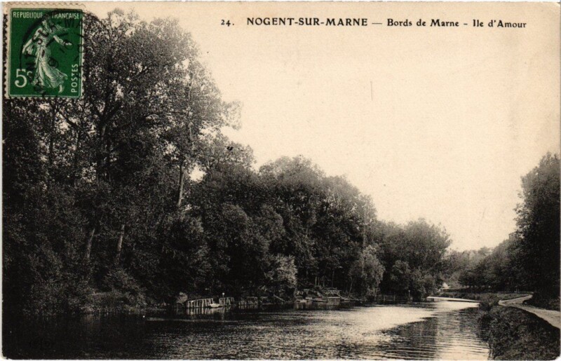 Carte postale ancienne Nogent sur Marne Ile d'Amour à Nogent-sur-Marne