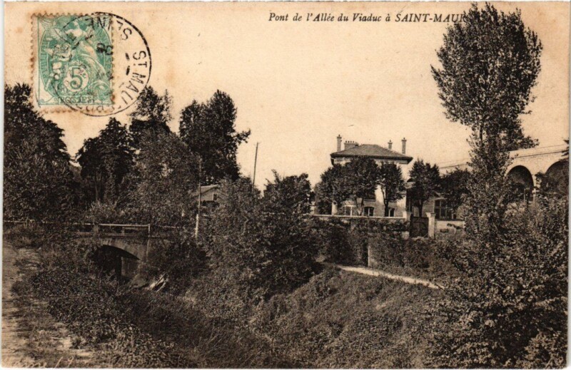Carte postale ancienne St Maur Pont de l'Allee du Viaduc