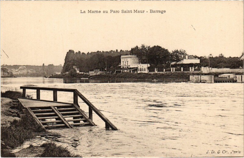 Carte postale ancienne St Maur Barrage