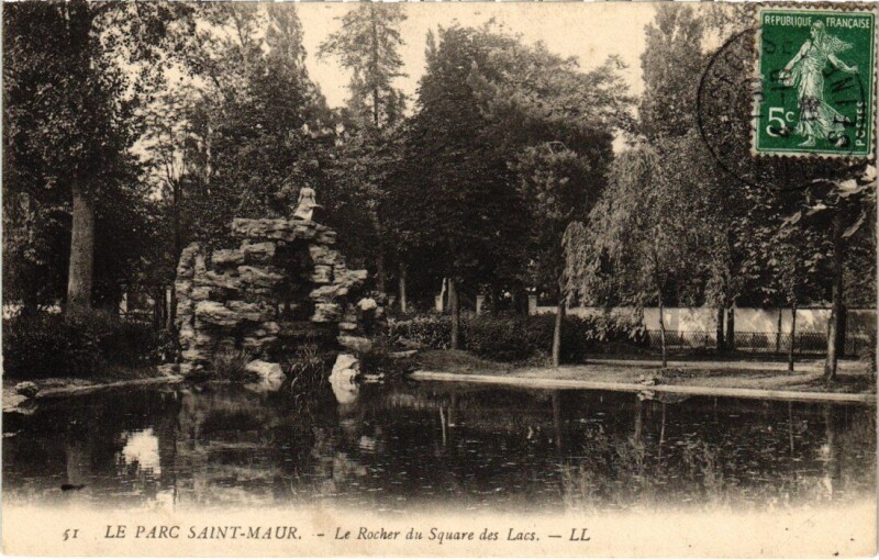 Carte postale ancienne St Maur Rocher du Square des Lacs