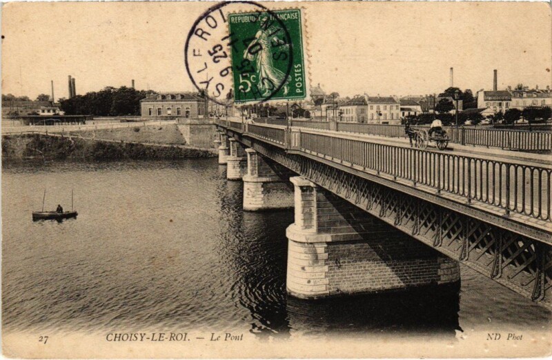 Carte postale ancienne Choisy le Roi Le Pont à Choisy-le-Roi
