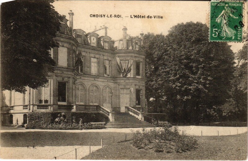 Carte postale ancienne Choisy le Roi Hotel de Ville à Choisy-le-Roi