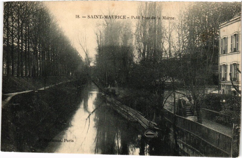 Carte postale ancienne St Maurice Petit bras de la Marne