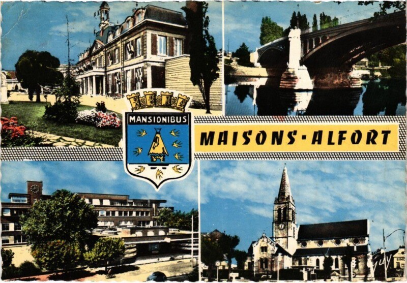 Carte postale ancienne Maisons Alfort souvenir à Maisons-Alfort