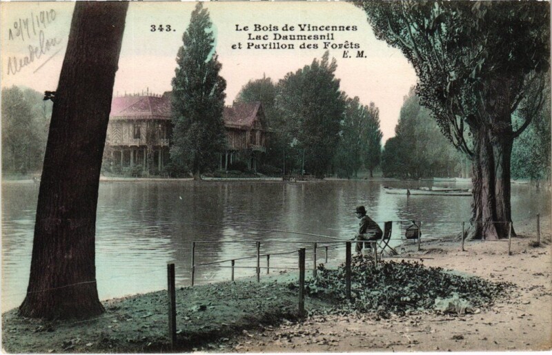 Carte postale ancienne Vincennes Lac Daumesnil et Pavillon des Forets à Vincennes