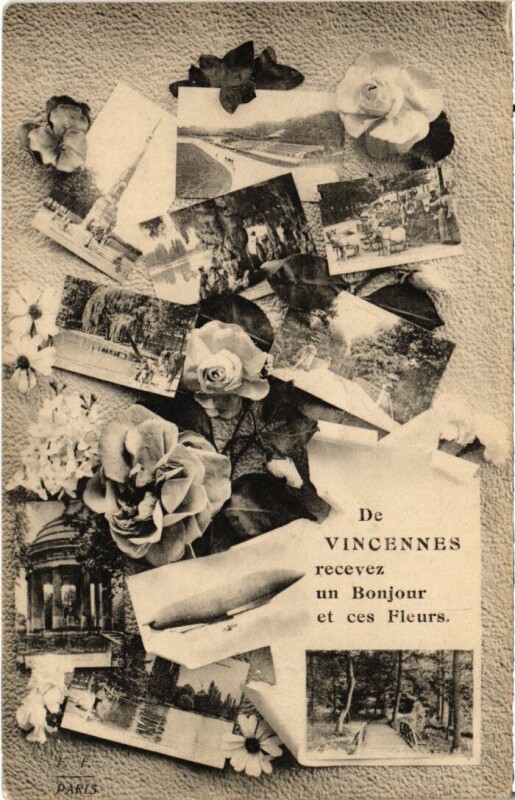 Carte postale ancienne Vincennes souvenir à Vincennes