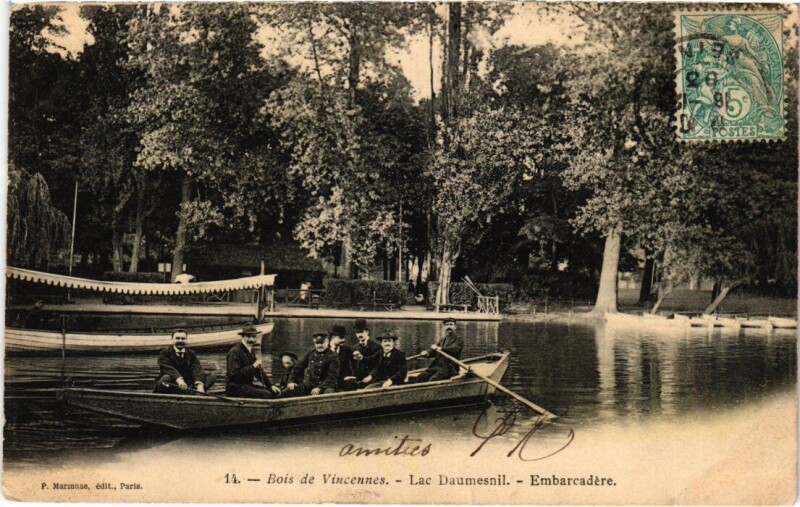 Carte postale ancienne Vincennes Lac Daumesnil Embarcadere à Vincennes