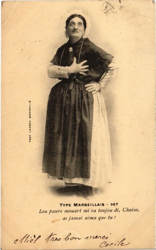 Carte postale ancienne Marseille - Types Marseillais à Marseille