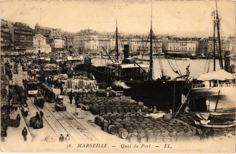 Carte postale ancienne Marseille Quai du Port à Marseille