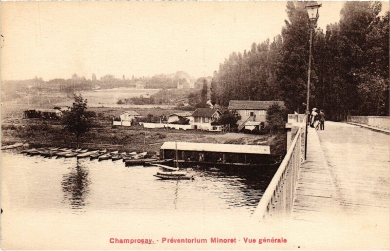 Carte postale ancienne Draveil Preventorium Minoret vue generale à Draveil