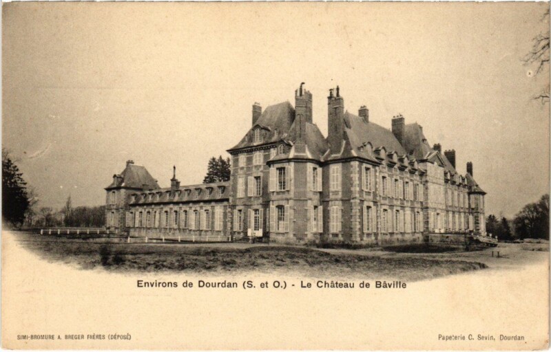 Carte postale ancienne Dourdan Le Chateau de Baville à Dourdan