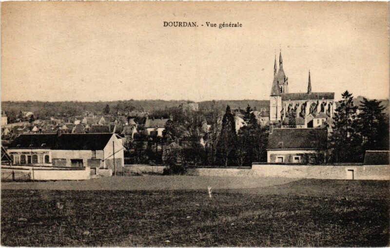 Carte postale ancienne Dourdan vue generale à Dourdan