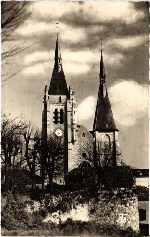 Carte postale ancienne Dourdan Eglise Saint-Germain à Dourdan