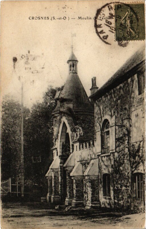 Carte postale ancienne Crosnes Moulin de Senlis à Crosne
