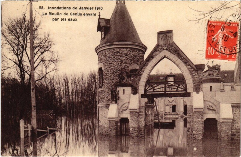 Carte postale ancienne Crosnes Moulin de Senlis à Crosne