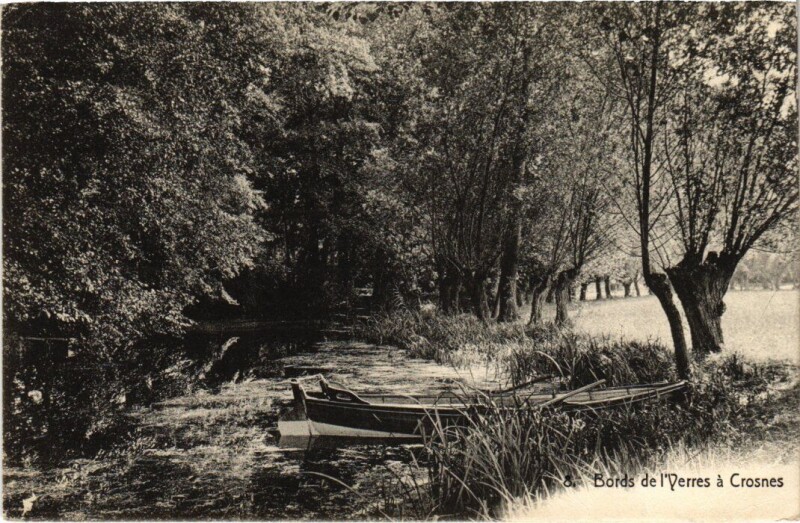 Carte postale ancienne Crosnes Bords de l'Yerres à Crosne