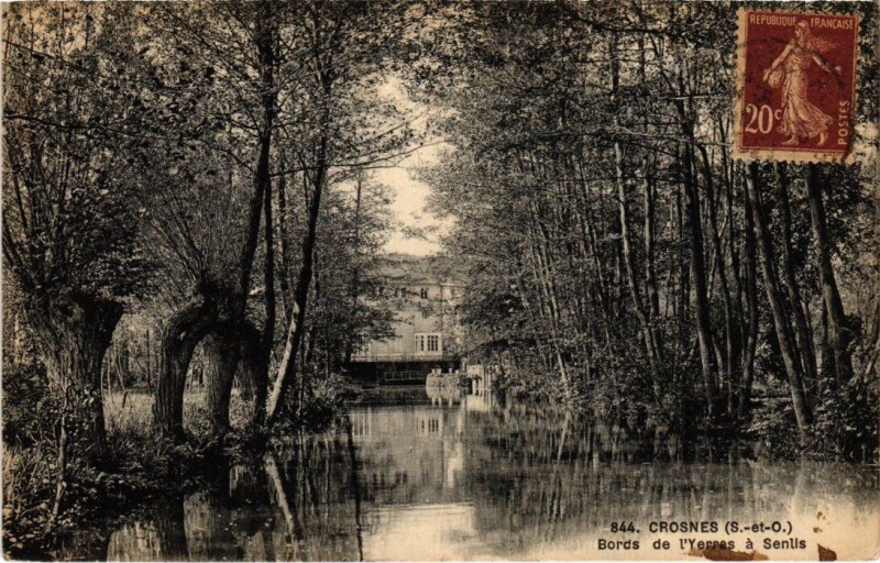 Carte postale ancienne Crosnes BOrds de l'Yerres à Crosne