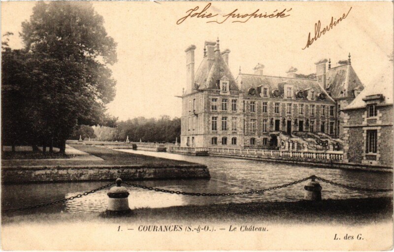 Carte postale ancienne Courances Le chateau à Courances