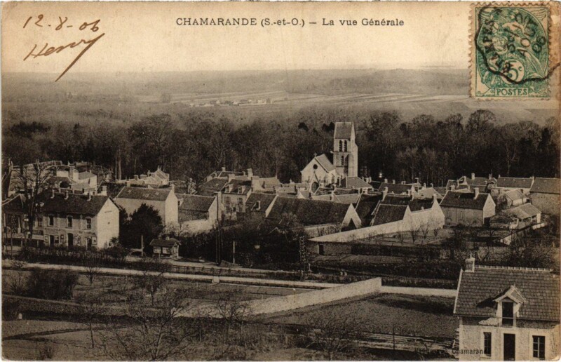 Carte postale ancienne Chamarande vue generale à Chamarande
