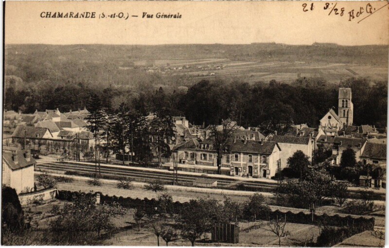 Carte postale ancienne Chamarande vue generale à Chamarande
