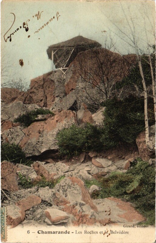 Carte postale ancienne Chamarande Les Roches et le Belvedere à Chamarande