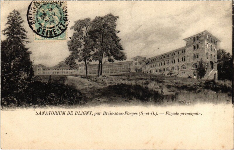 Carte postale ancienne Briis s Forges Bligny Facade principale