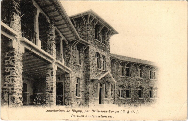 Carte postale ancienne Briis s Forges Bligny pavillon est