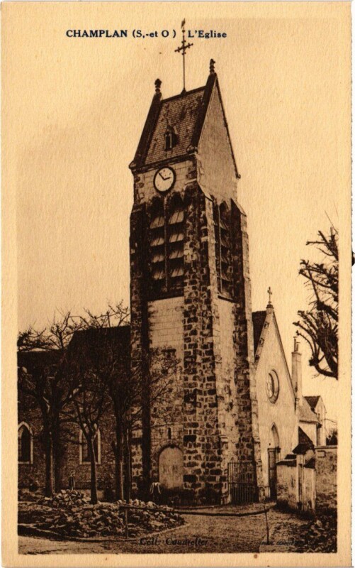 Carte postale ancienne Champlan Eglise à Champlan