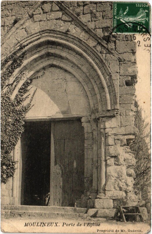 Carte postale ancienne Moulineux Porte de l'Eglise