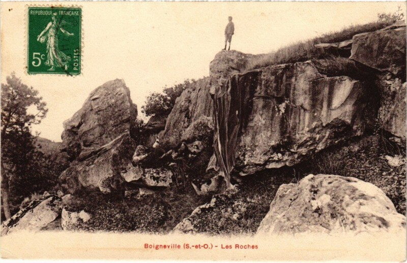 Carte postale ancienne Boigneville Les Roches à Boigneville
