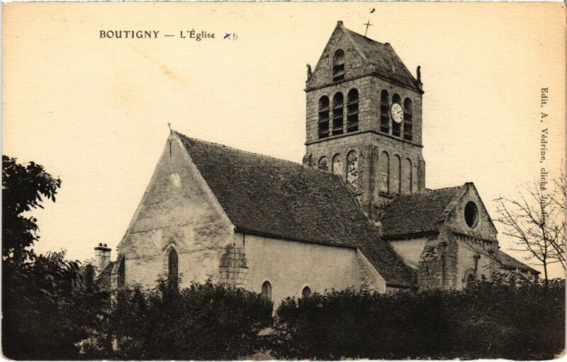 Carte postale ancienne Boutigny Eglise