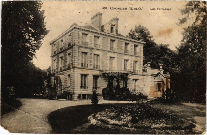 Carte postale ancienne Crosnes Les Terrasses à Crosne