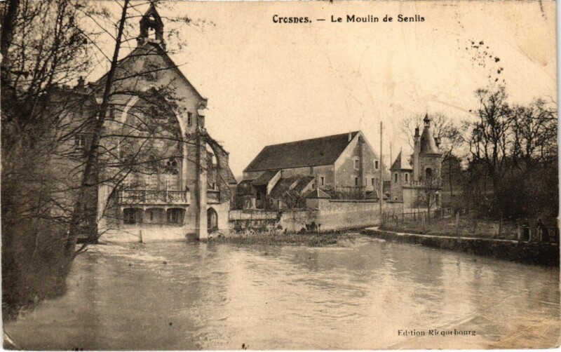 Carte postale ancienne Crosnes Moulin de Senlis à Crosne