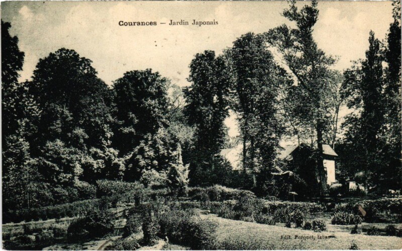 Carte postale ancienne Courances Jardin Japonais à Courances