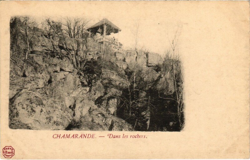 Carte postale ancienne Chamarande dans les rochers à Chamarande