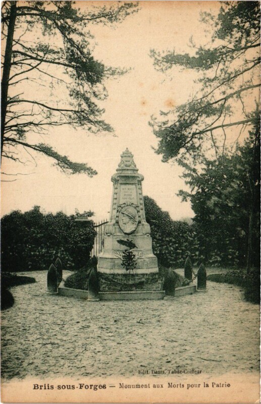 Carte postale ancienne Briis s Forges Monument aux Morts