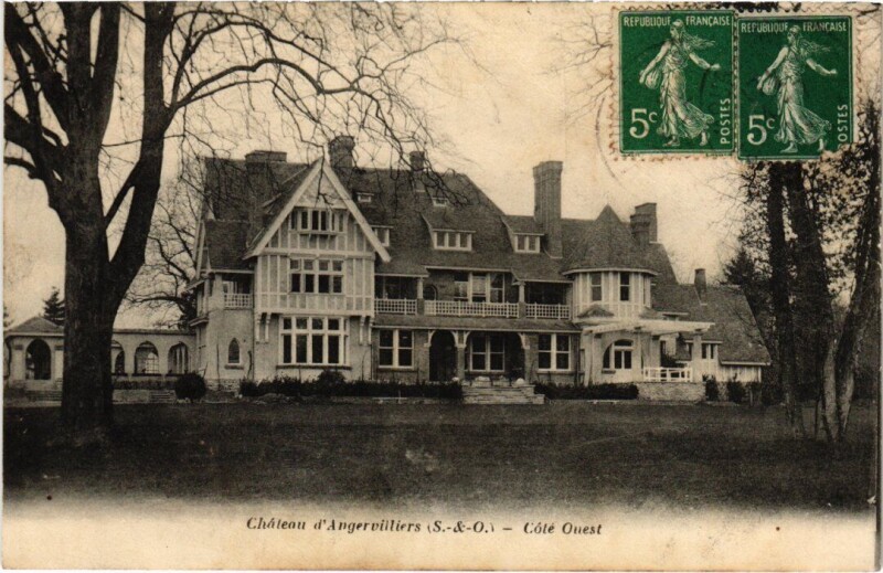 Carte postale ancienne Angervilliers Le Chateau à Angervilliers