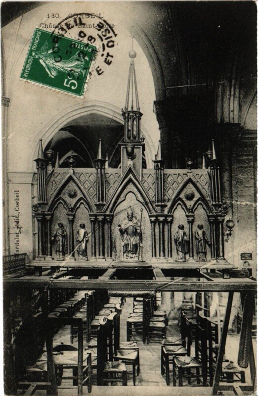 Carte postale ancienne Corbeil Chasse de Saint-Spire