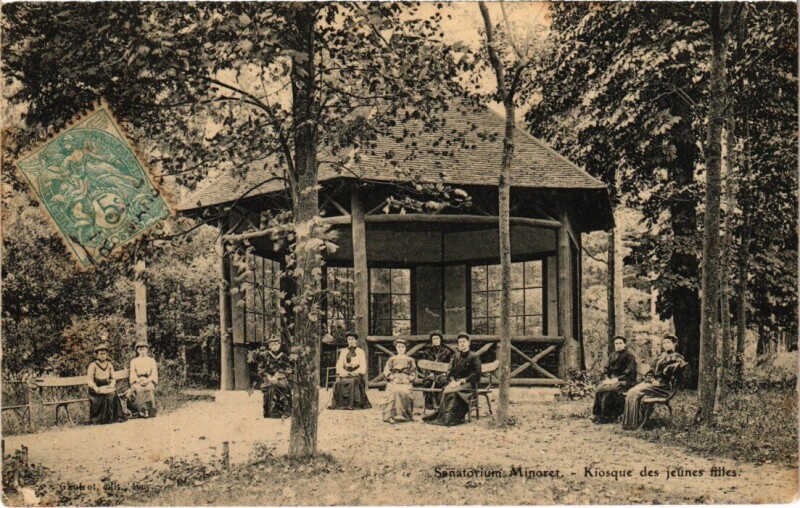 Carte postale ancienne Draveil Kiosque des jeunes filles à Draveil