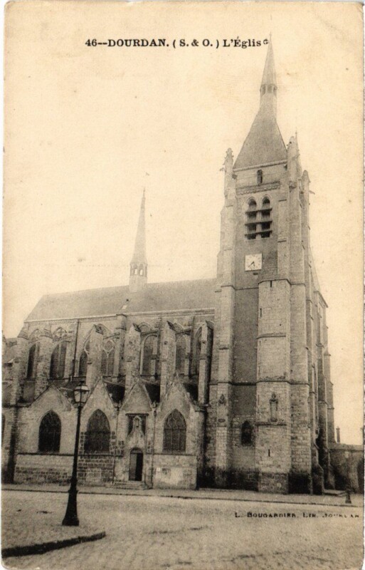 Carte postale ancienne Dourdan Eglise à Dourdan