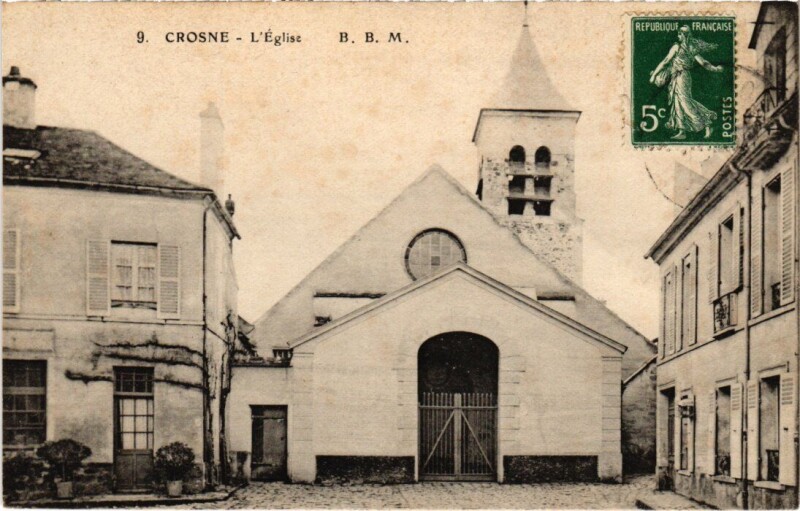 Carte postale ancienne Crosnes Eglise à Crosne