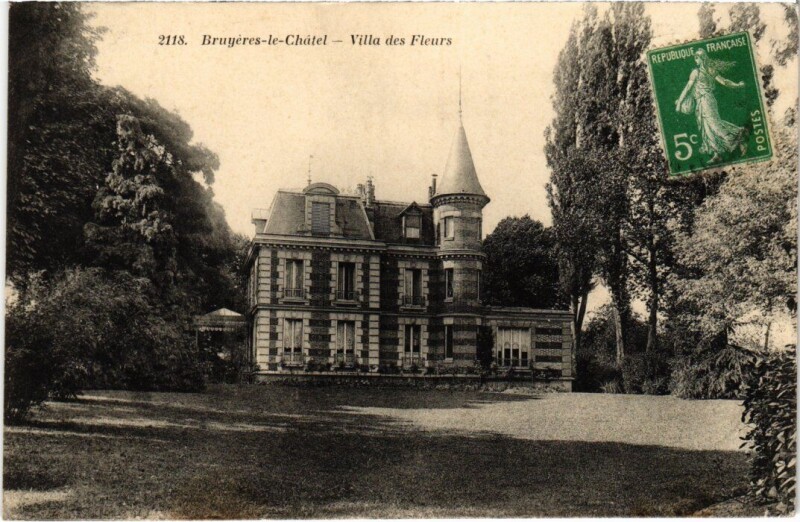 Carte postale ancienne Bruyeres le Chatel Villa des Fleurs
